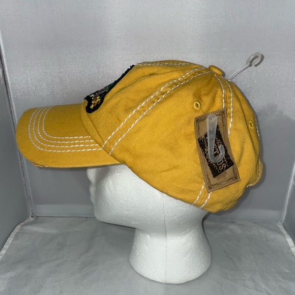 K Bethos Vintage distressed embroidered MARDI GRAS adjustable baseball cap OSFM - Picture 2 of 3